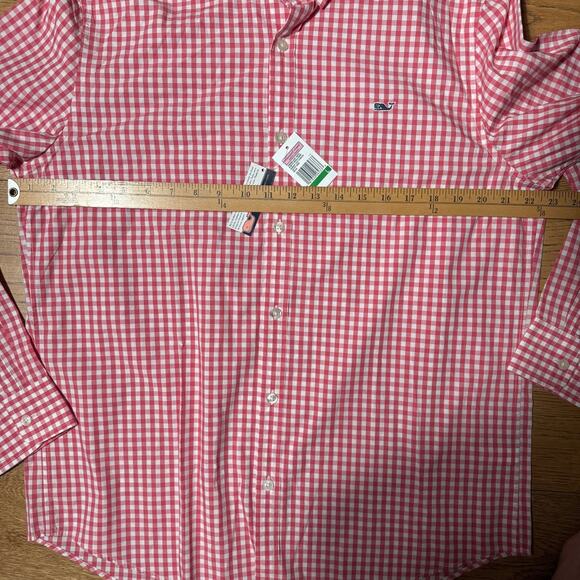 Vineyard Vines Slim Fit Whale Button Down Shirt SZ L Mens Sandy Cay Check Jetty - Picture 5 of 6